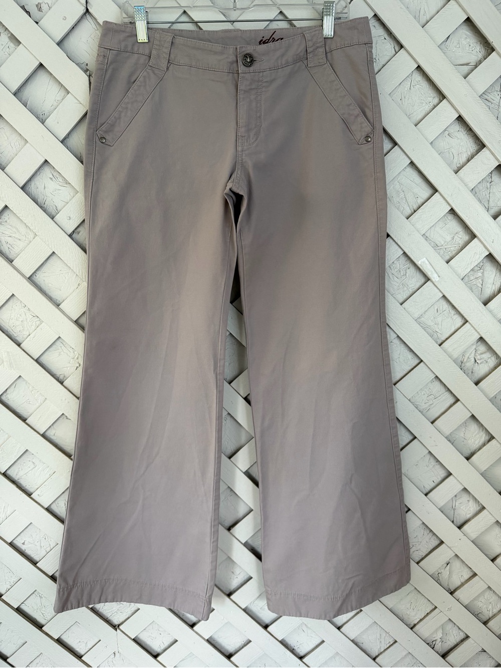 Anthropologie Idra Wide Leg Flared Low Rise Pants Y2K size 10
